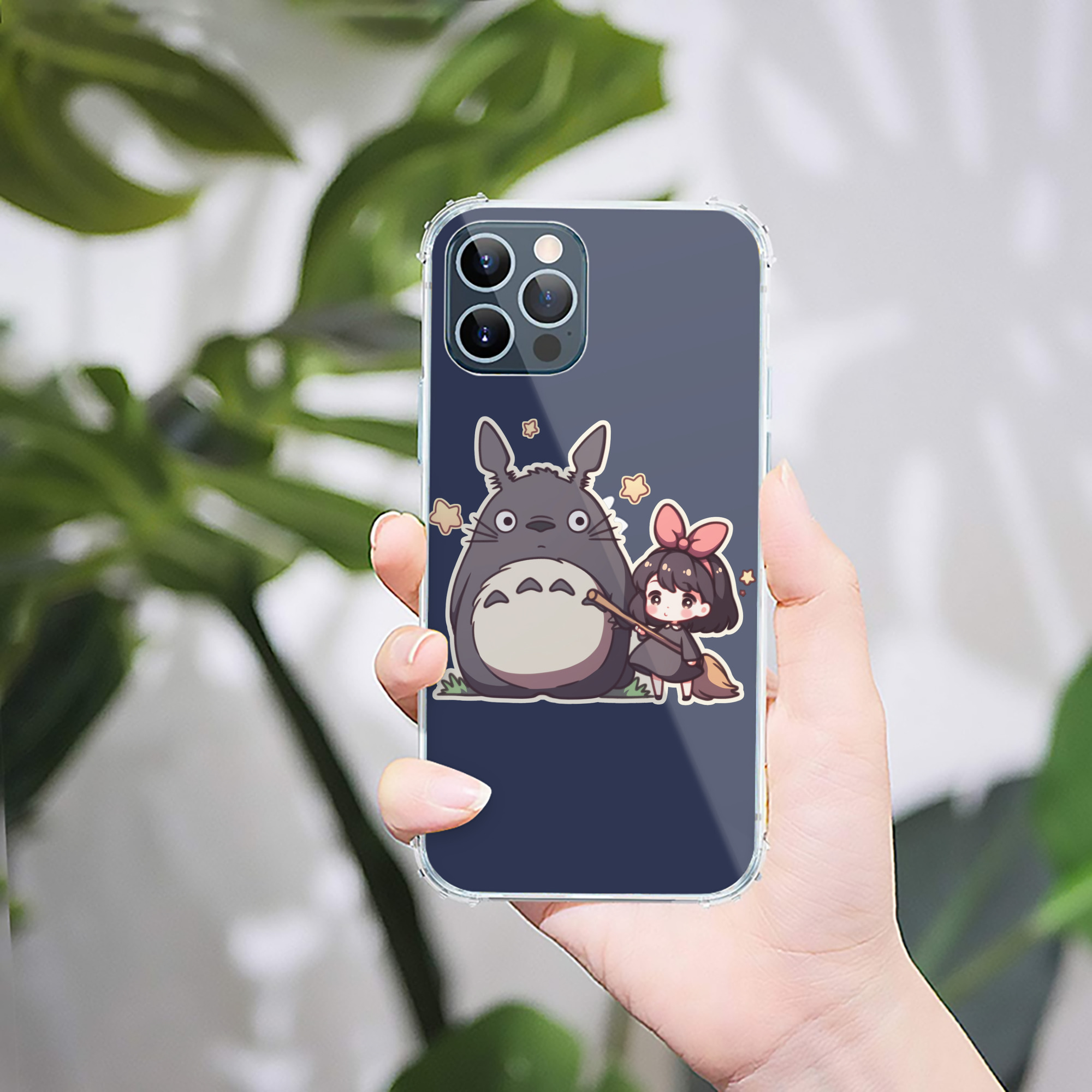 （画像用） となりのトトロ 草壁メイ 草壁サツキ My Neighbor Totoro Satsuki Kusakabe Mei Kusakabe 【iPhone 12シリーズ対応】透明スマホケース（クリアソフトケース）